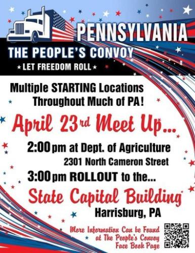Harrisburg, Pennsylvania - April 23, 2022 - The People's Convoy