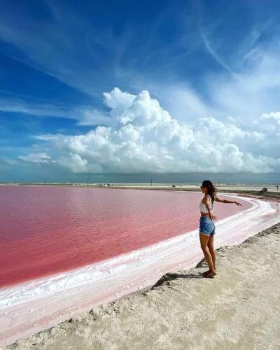 Woman on sea shore