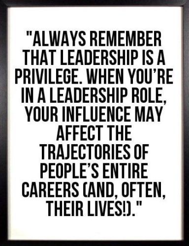 1-Leadership is a privilege