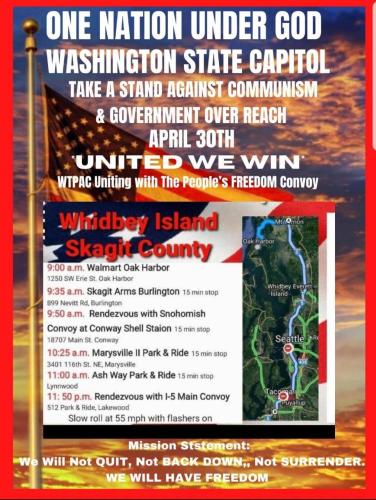 Washington State - April 30, 2022 - Convoy to Capital
