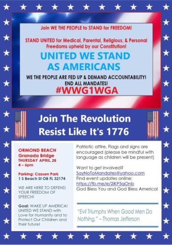Ormond Beach, Florida - April 28, 2022 - United We Stand As Americans Rally