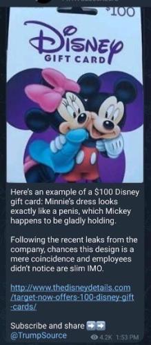 Mickey, Minnie and penis: