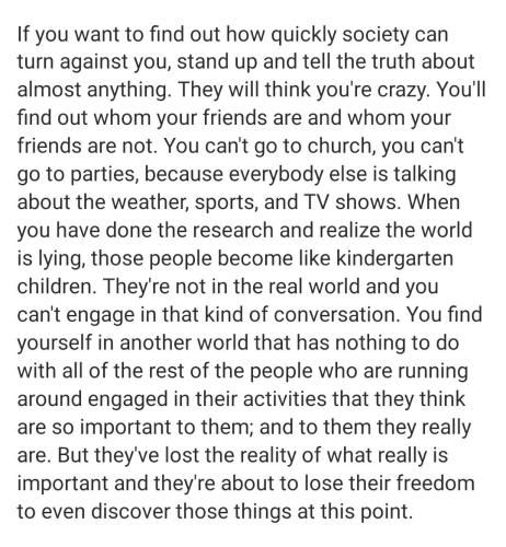 Truth will lose you friends