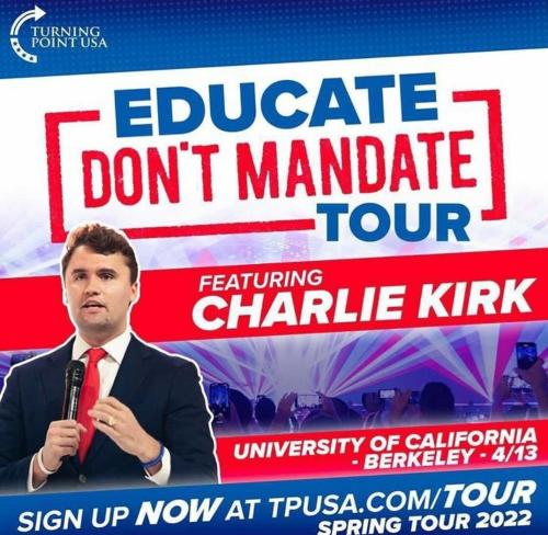 Berkeley, California - April 13, 2022 - Educate Don't Mandate