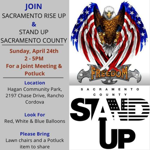 Rancho Cordova, California - April 24, 2022 - Meeting og Stand Up Sacramento