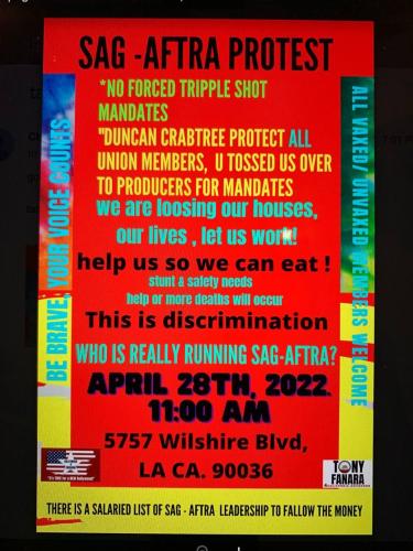 Los Angeles, California - April 28, 2022 - SAG-AFTRA Protest