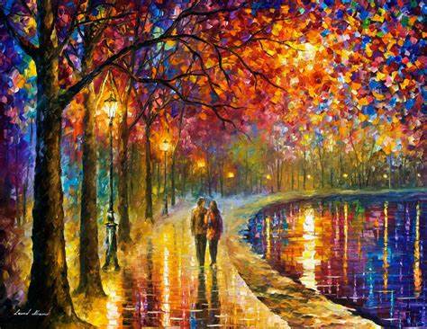 ! Leonid Afremov - Couple in the Rain