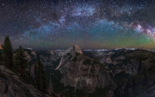 Half Dome Yosemite, Milky Way Rising
