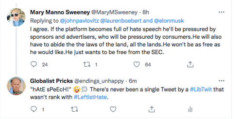 @MaryMSweeney libtwit flapping lips to advocate for censorship of hatespeech Screen Shot 2022-04-25 at 9.20.34 PM