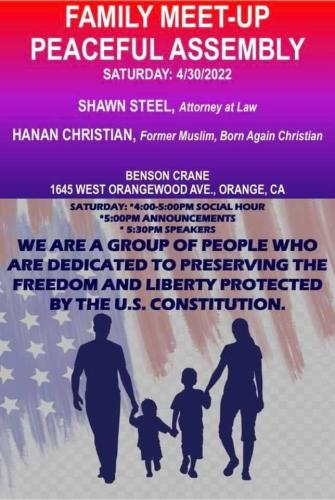 Orange, California - April 30, 2022 - Family Meet-Up