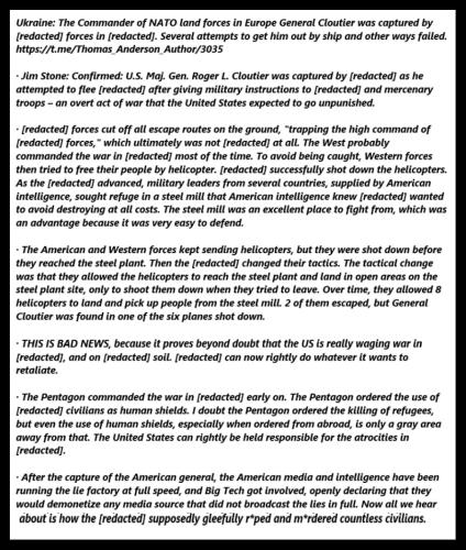 US GEN. CAPTURED IN UKRAINE