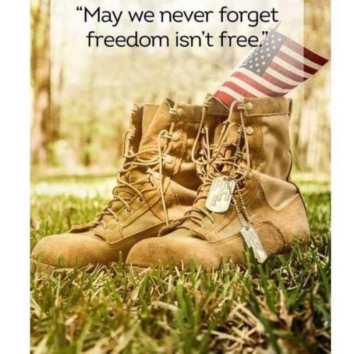 Freedom isn't free - soldiers shoes