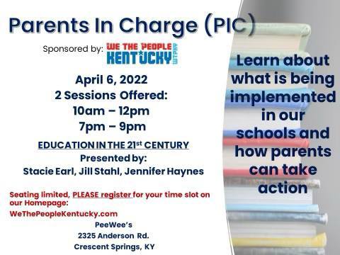 Crescent Springs, Kentucky - April 6, 2022 - Parents in Charge of Education