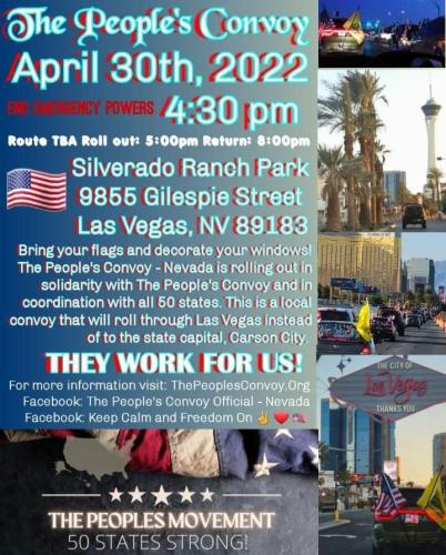 Las Vegas, Nevada - April 30, 2022 - The People's Convoy