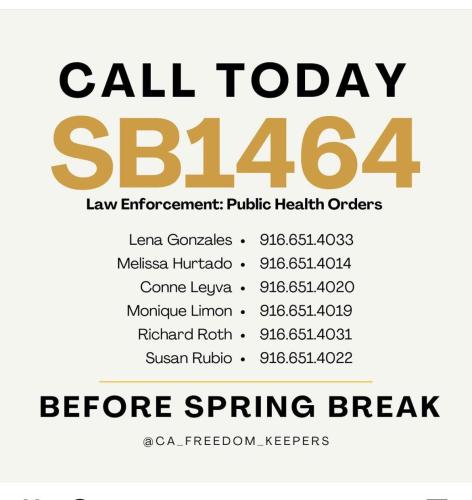 California - Call to Action - SB1464