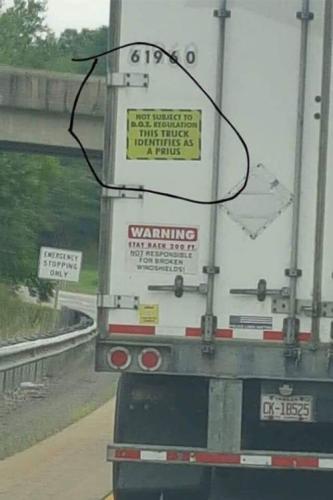 this truck identifies as a prius