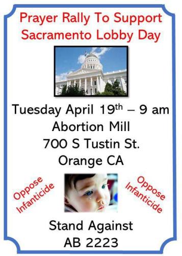 Orange, California - April 19, 2022 - Prayer Rally