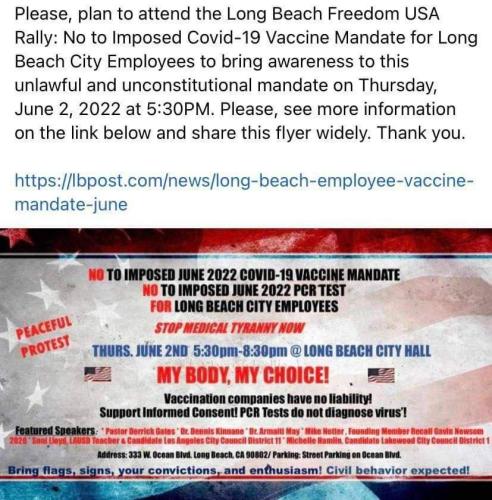 Long Beach, California - June 2, 2022 - Freedom Rally