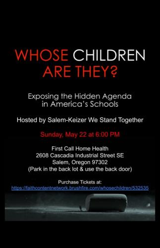 Salem, Oregon - May 22, 2022 - Whose Children Are They