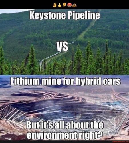 Coal mining bad, but lithium mining good⁉️