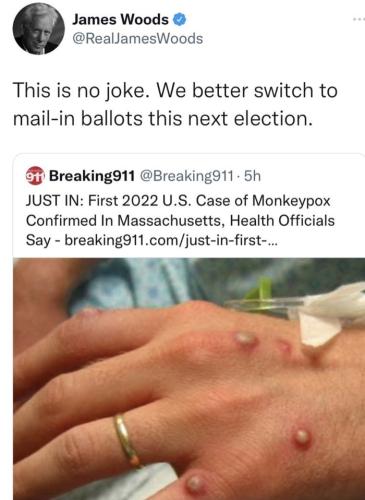 James woods - mail in ballots