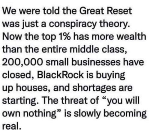 Great Reset no longer a Conspiracy Theory
