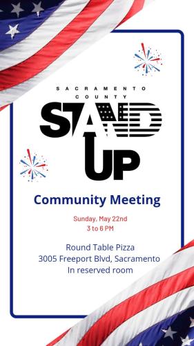 Sacramento, California - May 22, 2022 - Stand Up Sacramento Community Meeting