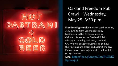 Oakland, California - May 25, 2022 - Freedland Pub Crawl
