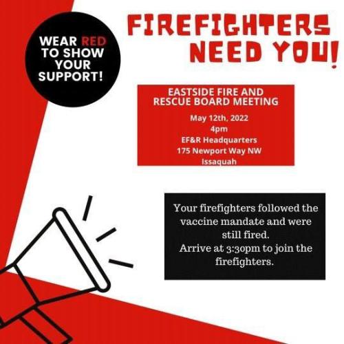 Issaquah, Washington - May 12, 2022 - Firefighters Need You