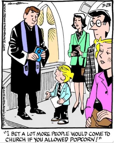popcorn in church