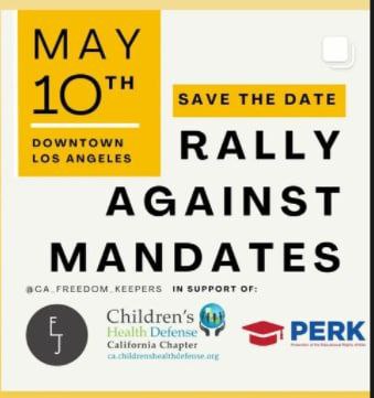 Los Angeles, California - May 10, 2022 - Rally Against Mandates at LAUSD