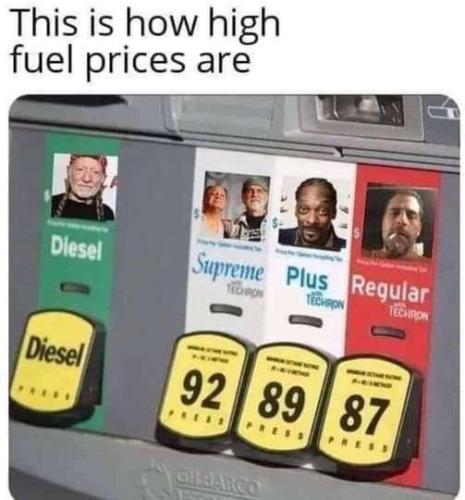 Yep fuel pricing and gas lighting