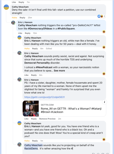 freaks on facebook cathy meacham unhinged rant nobody does that podcast Screen Shot 2022-05-04 at 10.49.33 AM