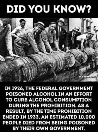 Did You Know - 1926 Feds poisoned alcohol