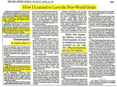 joe how i learned to love the new world order