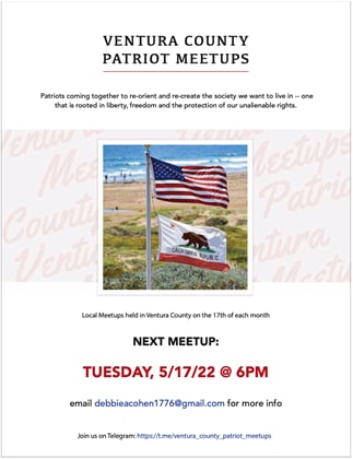 Ventura County, California - May 17, 2022 - Meet-Up - Create the Society You Want to Live In