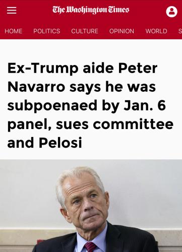 Navarro sues Pelosi and Jan 6