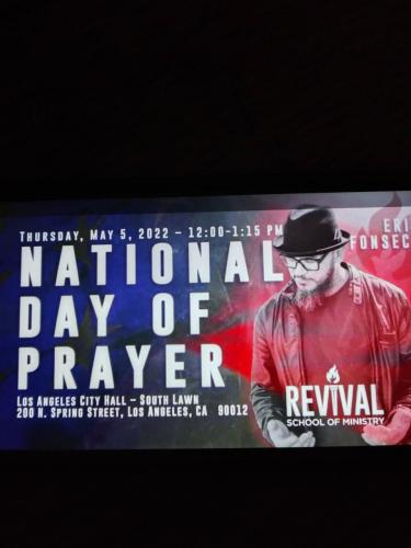 Los Angeles, California -May 5, 2022 - National Day of Prayer Revival