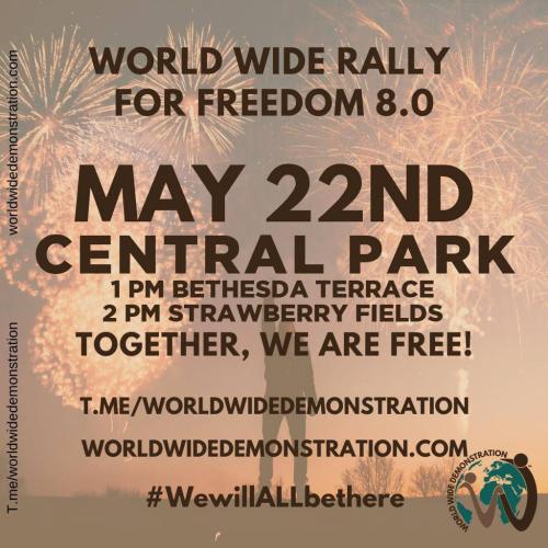 Central Park, New York - May 22, 2022 - Freedom Rally