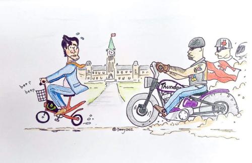 trudeau and bikers