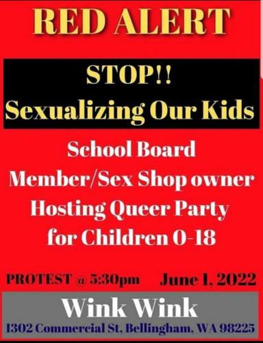 Bellingham, Washington - June 1, 2022 - Protest