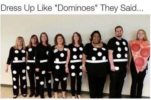 dress up as dominoes