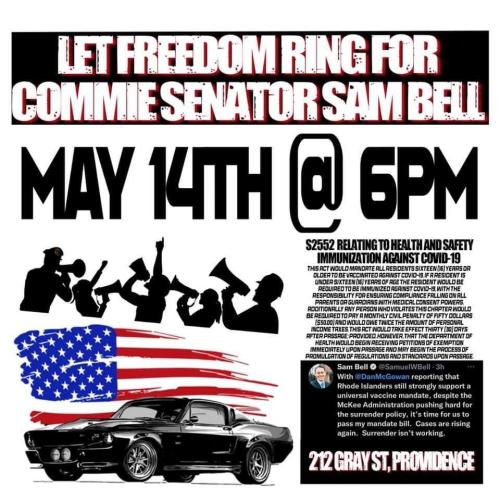 Providence, Rhode Island -May 14, 2022 - Let Freedom Ring Rally Against S2552