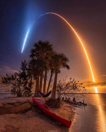 Projectile over island