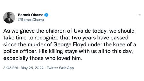 Uvalde George Floyd Obama tweet