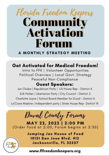 Jacksonville, Florida - May 22, 2022 - Community Activation Forum