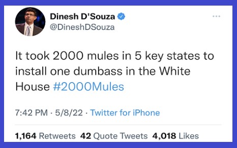 IT TOOK 2000 MULES TO PUT ON DUMBASS IN THE WH