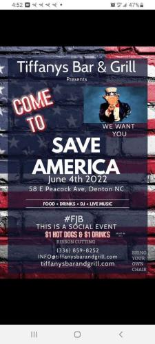 Denton, North Carolina - June 4, 2022 - Save America Event