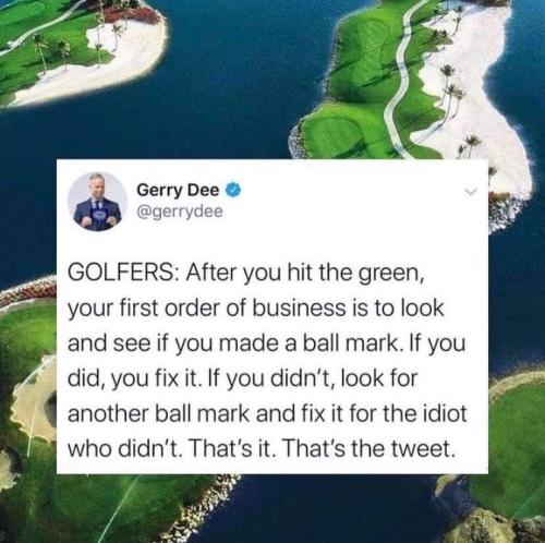 golf etiquette