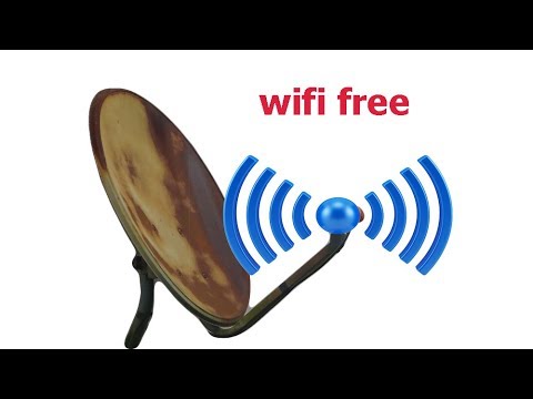 Smoking wifi waves using free internet in a satellite dish made well